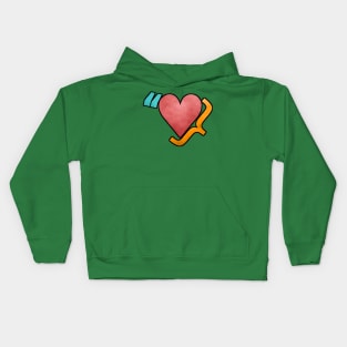 quote loves curly brace Kids Hoodie